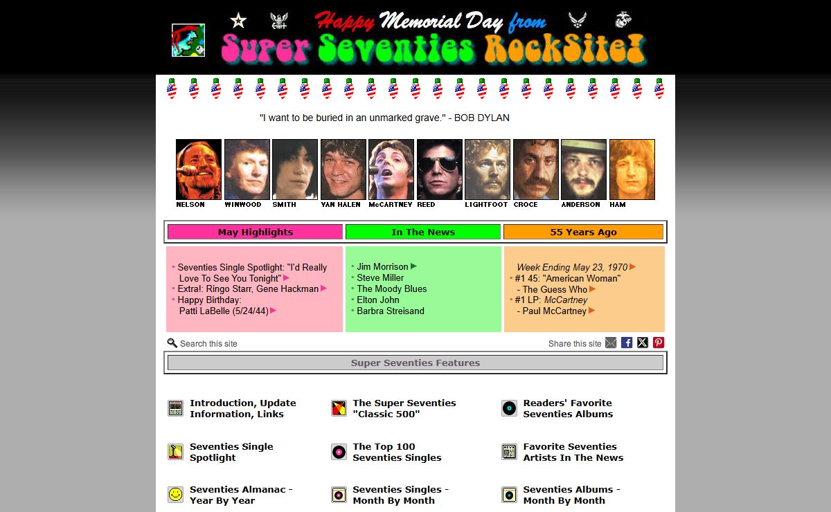 Super Seventies RockSite