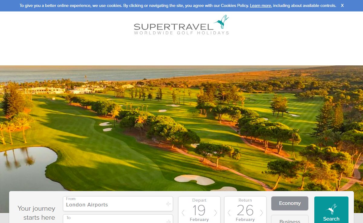 Supertravel™ golf specialists | Save up to 50% at 5* hotels with super travel advice