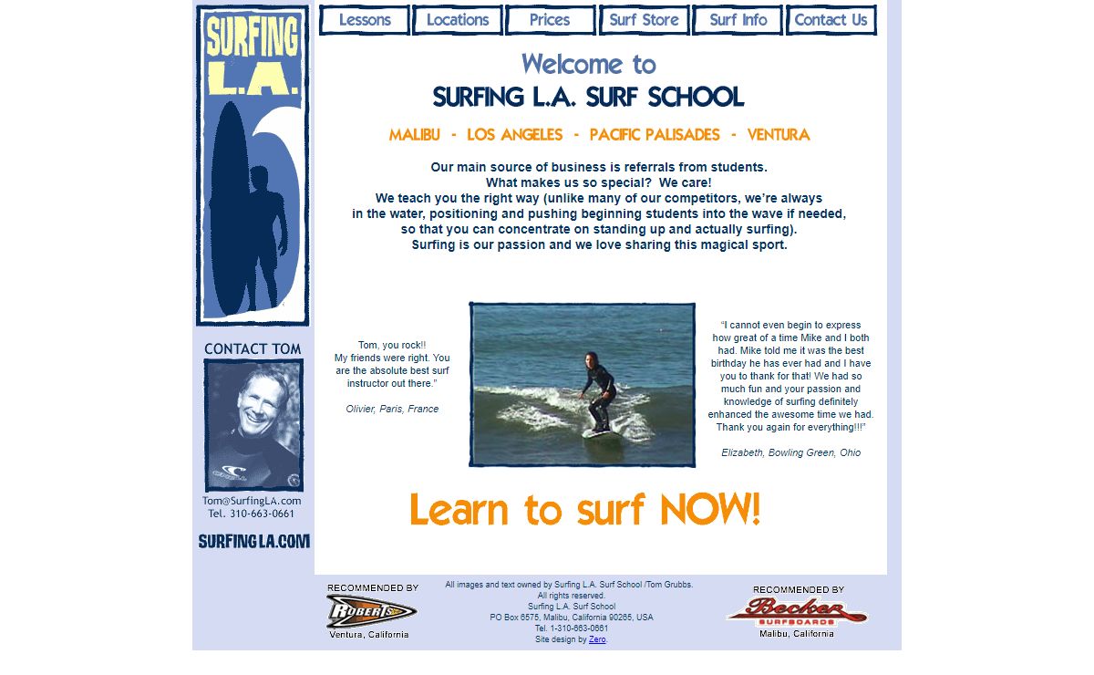 Surfing L.A. Surf School - Surf Lessons in the Los Angeles area