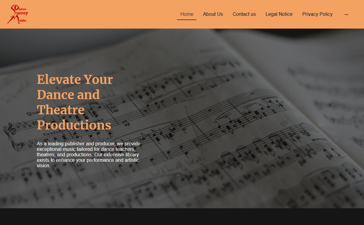 Surrey Dance Music for Dance, Productions, Theatre and Education