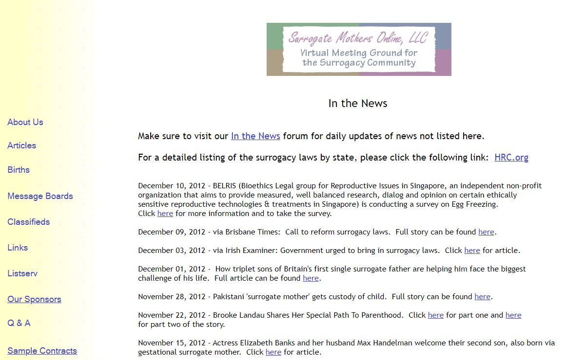 Surrogate Mothers Online, surrogacy