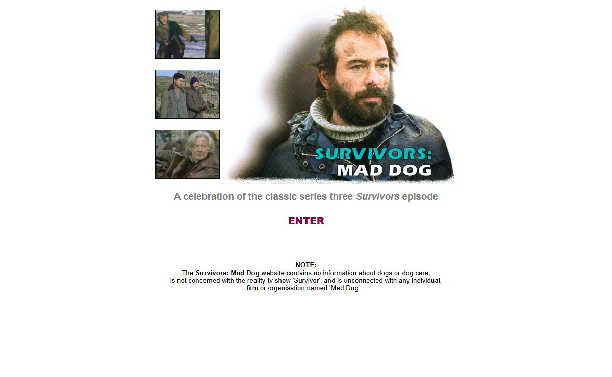 Survivors: Mad Dog (Terry Nation's classic post-apocalyptic BBC TV drama series about the end of the world)