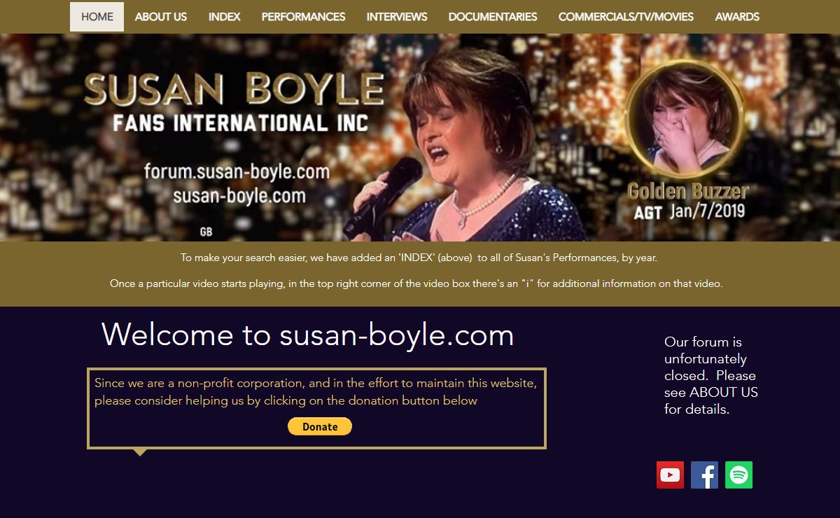 Susan Boyle | Susan Boyle Fans International | United States