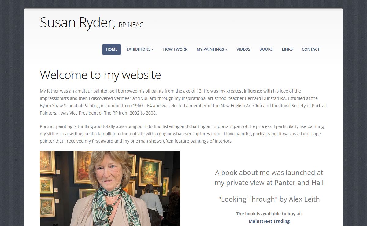 Susan Ryder, RP, NEAC, Portrait Artist and Interiors Painter