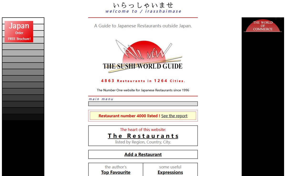 The Sushi World Guide - A Guide to Japanese Restaurants outside Japan