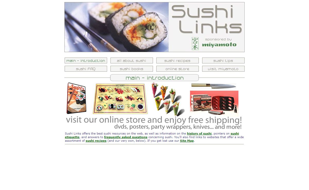 Sushi Links - sushi recipes & sushi supplies