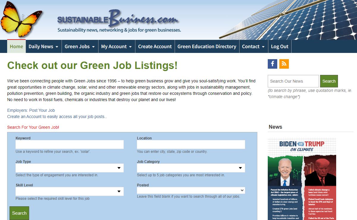 Sustainable BusinessSustainable Business – Sustainability news, networking and jobs for green businesses