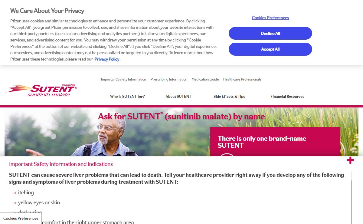 Learn about SUTENT® (sunitinib malate)| Official Site