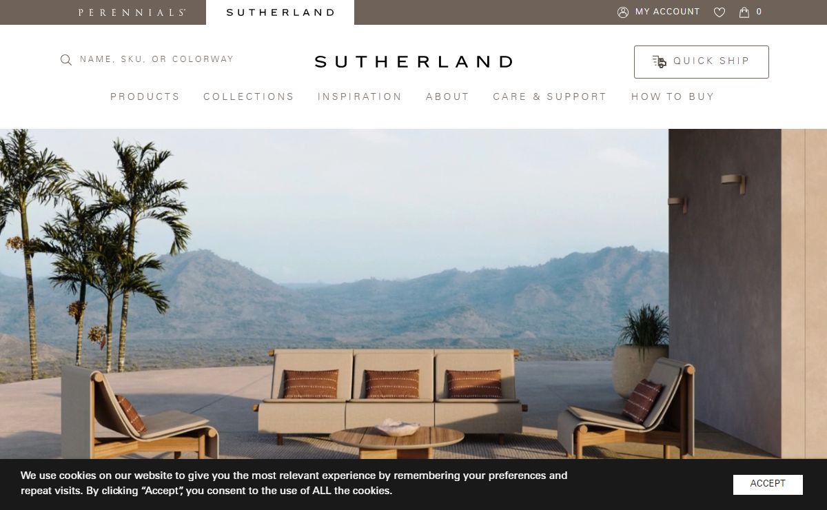 Sutherland Furniture | Luxury outdoor furniture and indoor accessories