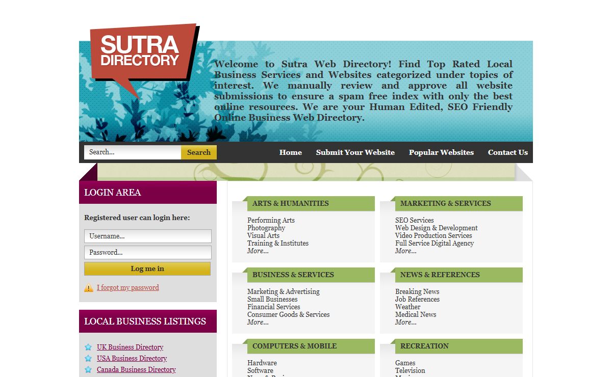 Sutra Web Directory - Discover Top Rated Online Services and Websites