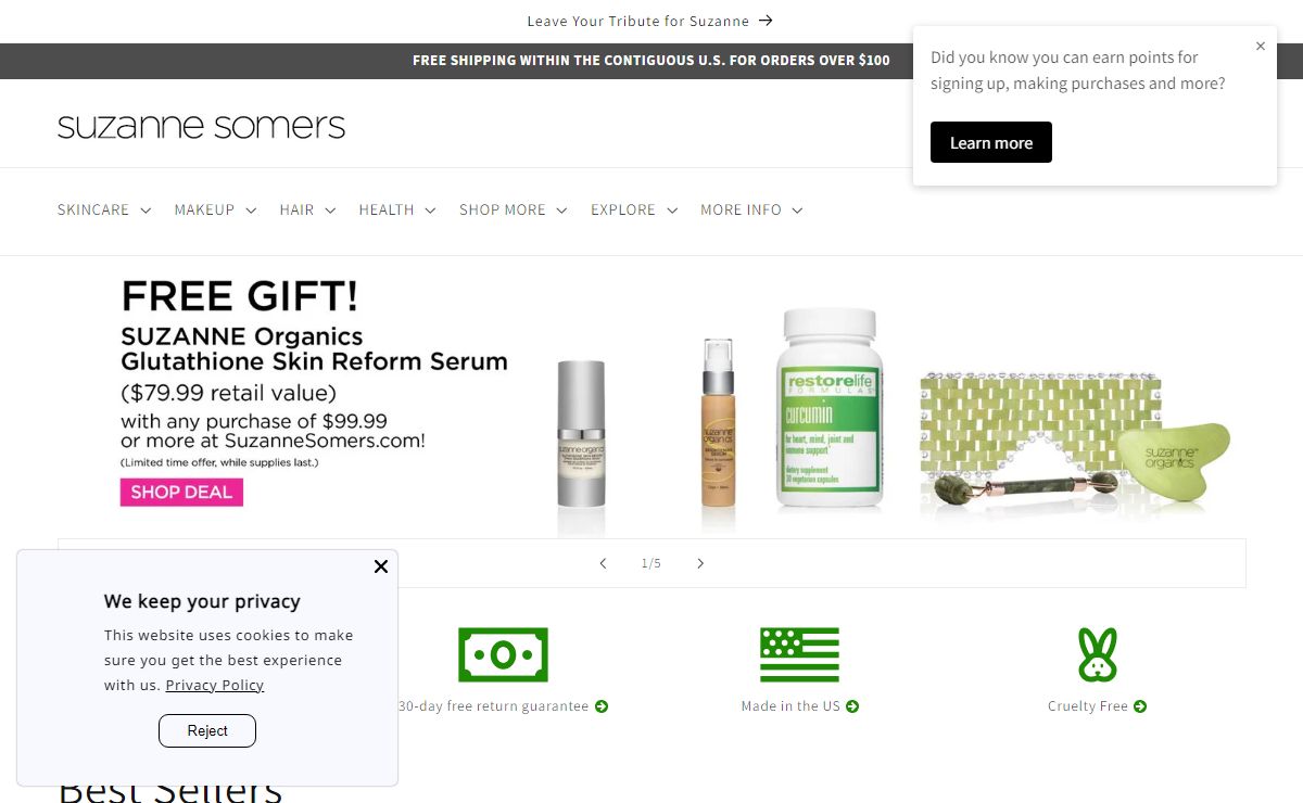 Suzanne’s Site. Organic Makeup. Anti-Aging Cream. Cleaning Supplies. – SuzanneSomers.com