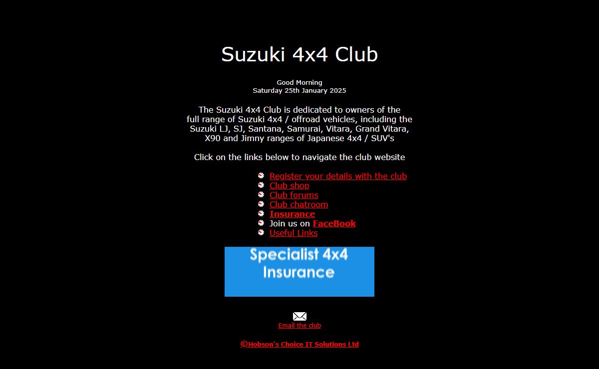 Suzuki 4x4 Owners Club - free to join suzuki 4x4 owners community