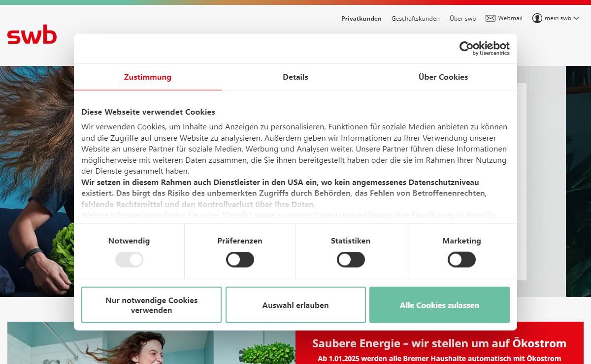 Energie & Telekommunikation für Bremen & umzu | swb