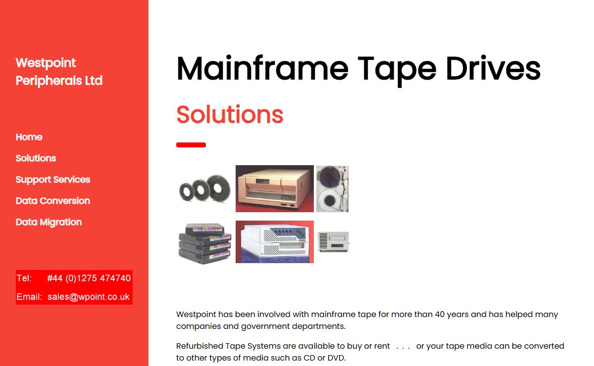 Westpoint Mainframe Tape Drives