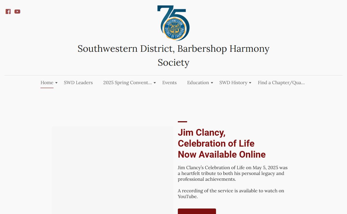 Home - Southwestern District Barbershop Harmony Society