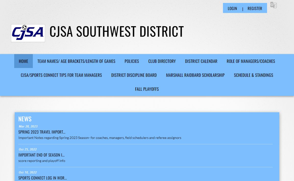 CJSA Southwest District > Home