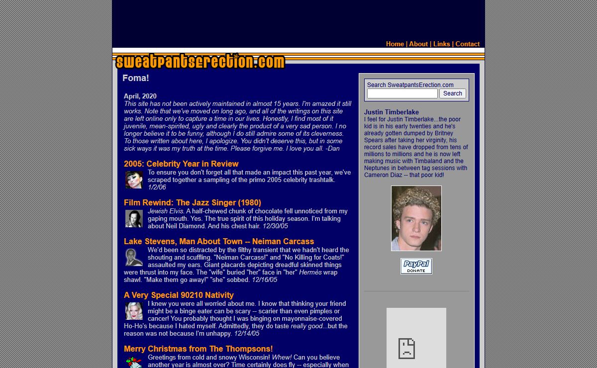 SweatPantsErection.com : Some things are best left unmentioned