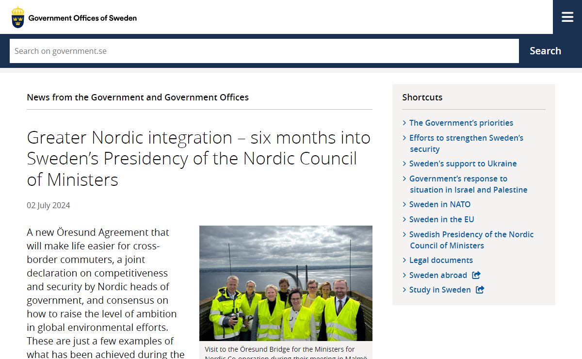 Startpage - Government.se