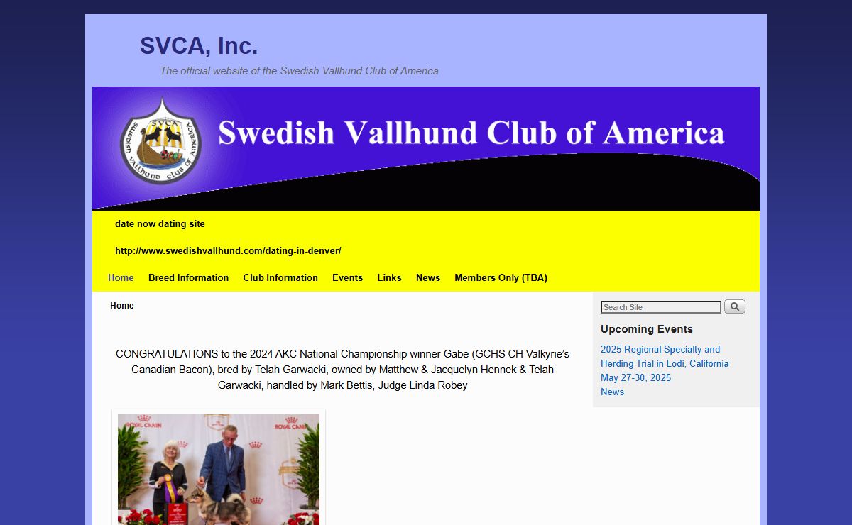 SVCA, Inc. | The official website of the Swedish Vallhund Club of America