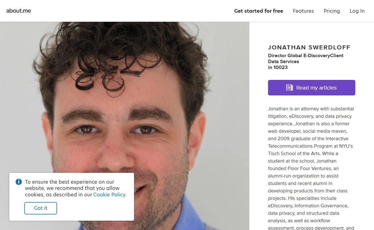 Jonathan Swerdloff - 10023, Scott + Scott, Vassar College, Cardozo School of Law, NYU ITP | about.me