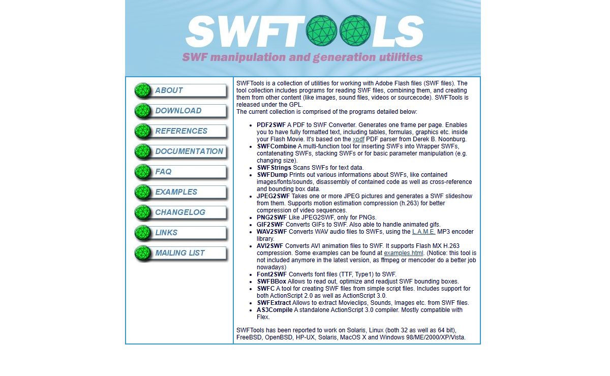 SWFTOOLS