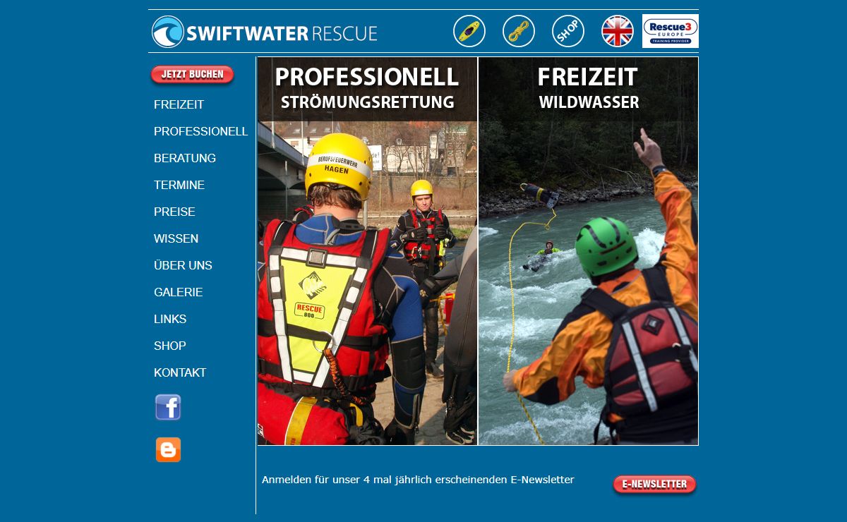 Swiftwater Rescue Homepage - Wildwasser Rafting, Kajakfahren und Strömungsrettung