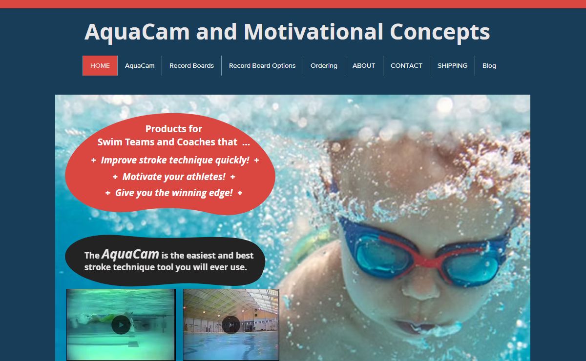 HOME | Aquacam / Underwater video and record boards for swim teams