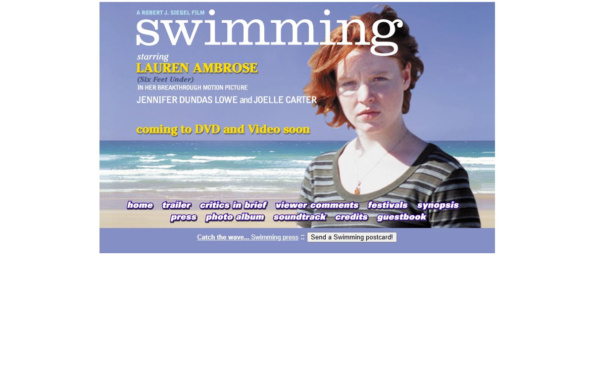 Swimming -- Starring Lauren Ambrose of HBO's Six Feet Under