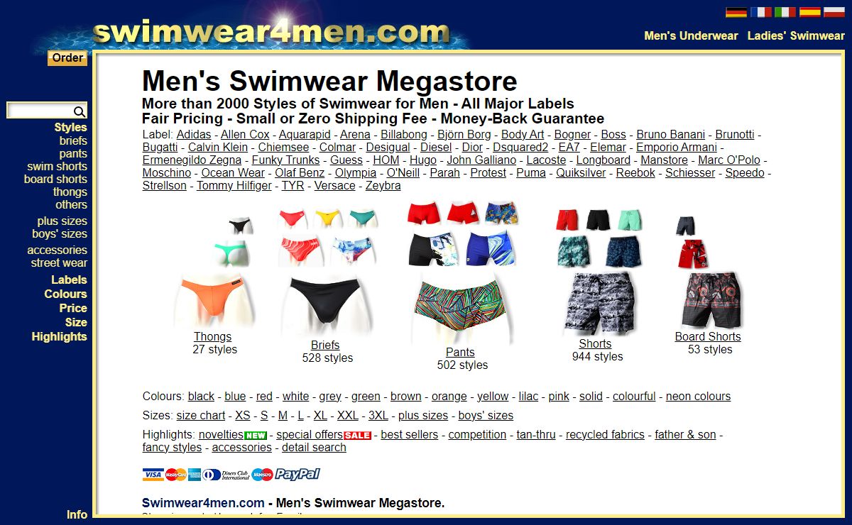 Swimwear4men.com - Men's Swimwear Megastore