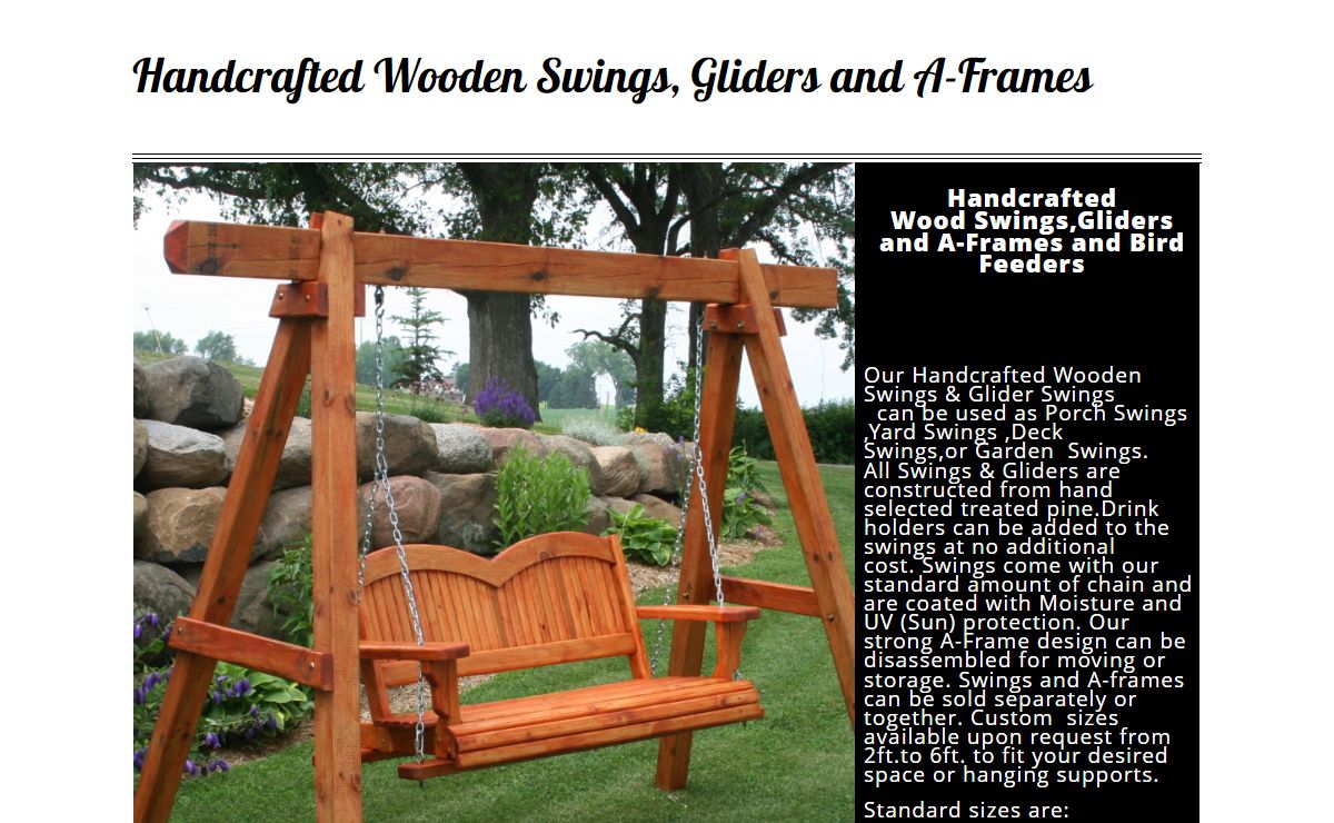 Porch Swings | Gliders | Handcrafted Wood Swings | Jacksonville NC