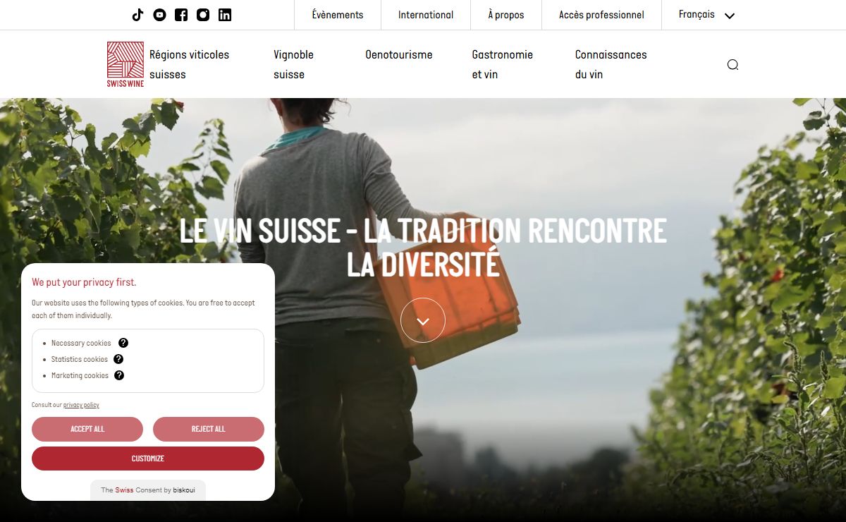 Swiss Wine : Découvrez la diversité des vins suisses