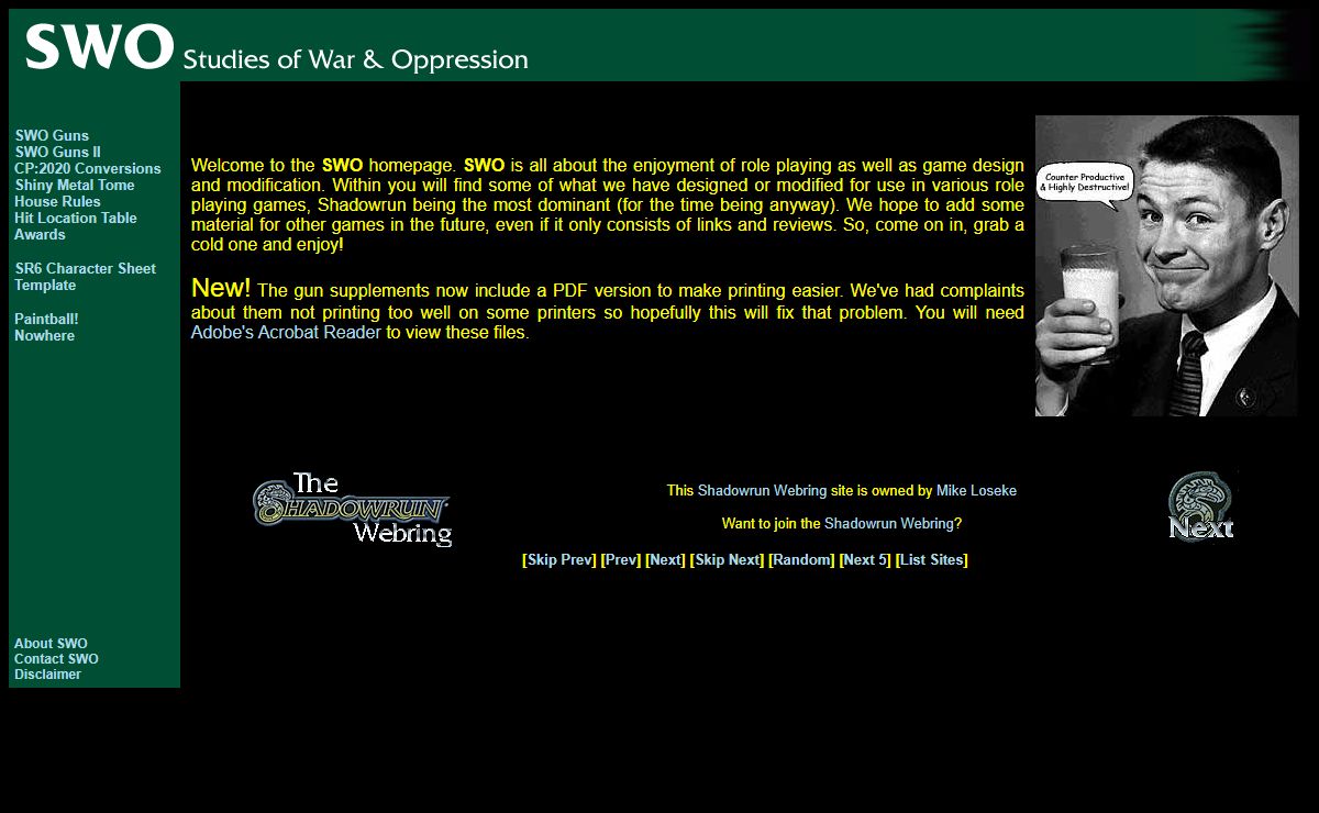 SWO: Studies of War & Oppression