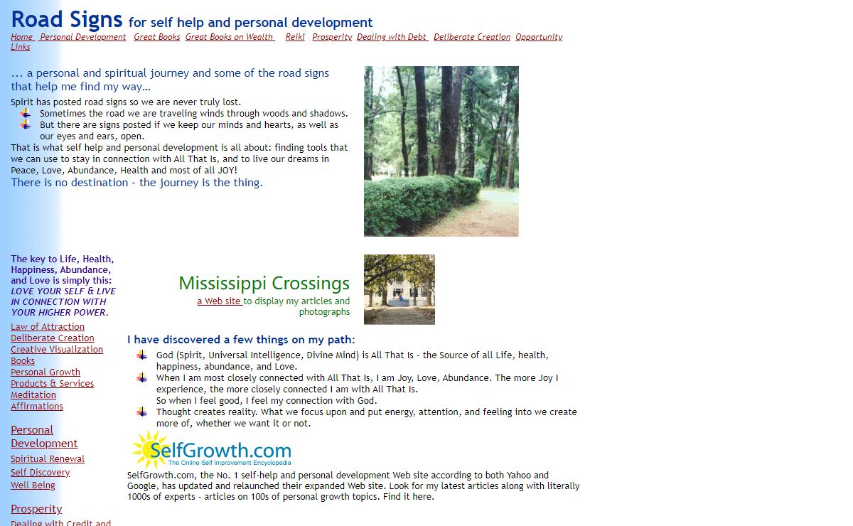 Road Signs for self help and personal development