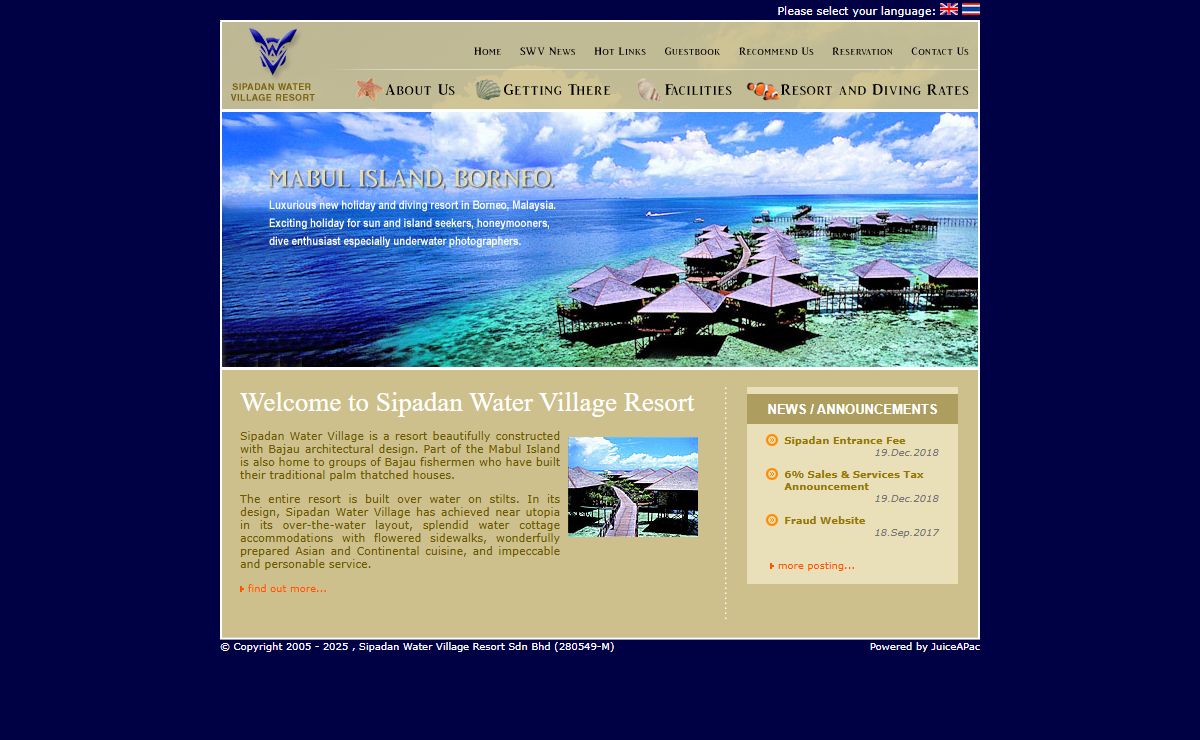 Sipadan Water Village Resort, Mabul Island, Borneo.