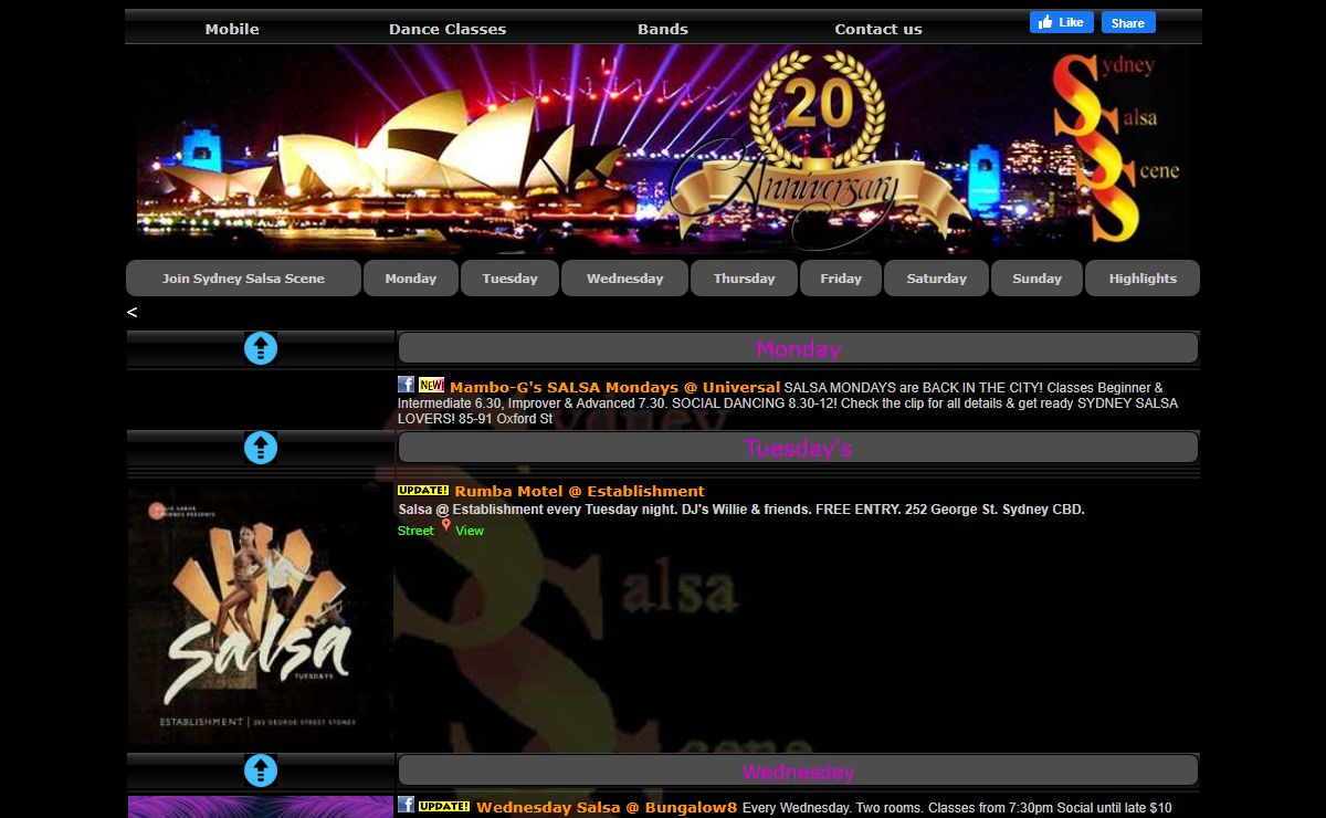 Sydney Salsa Scene What's On. Latin Clubs, Events & Classes