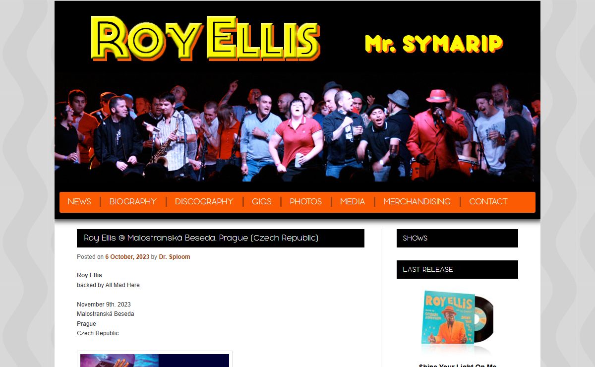 Roy Ellis | Mr. Symarip | Roy Ellis (Mr. Symarip) official website