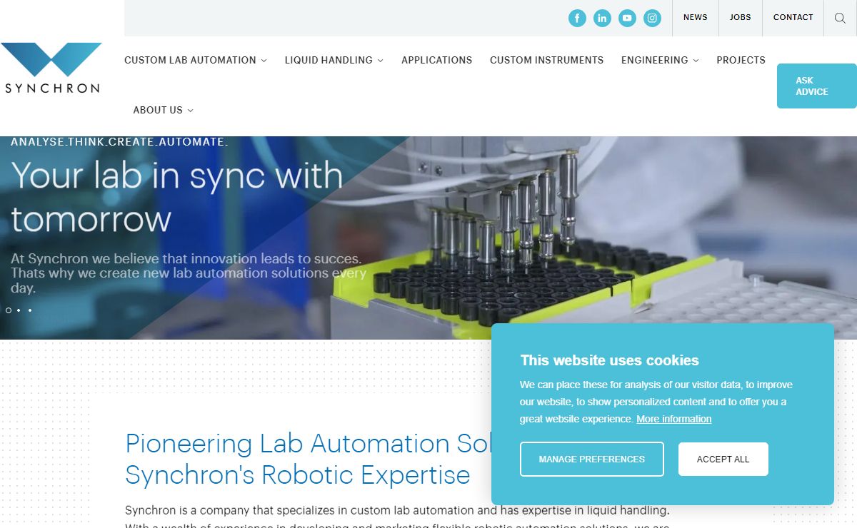 Pioneering Lab Automation Solutions with Synchron's Robotic Expertise | Synchron