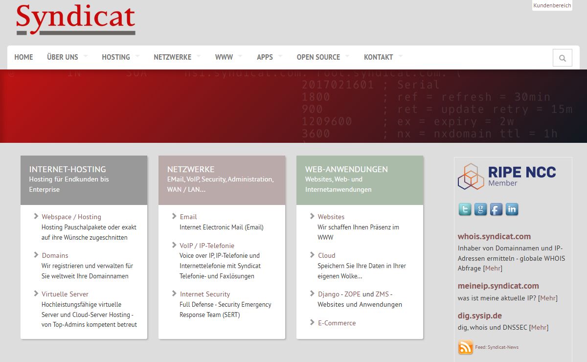 Syndicat IT & Internet - Internet, Hosting und Open Source