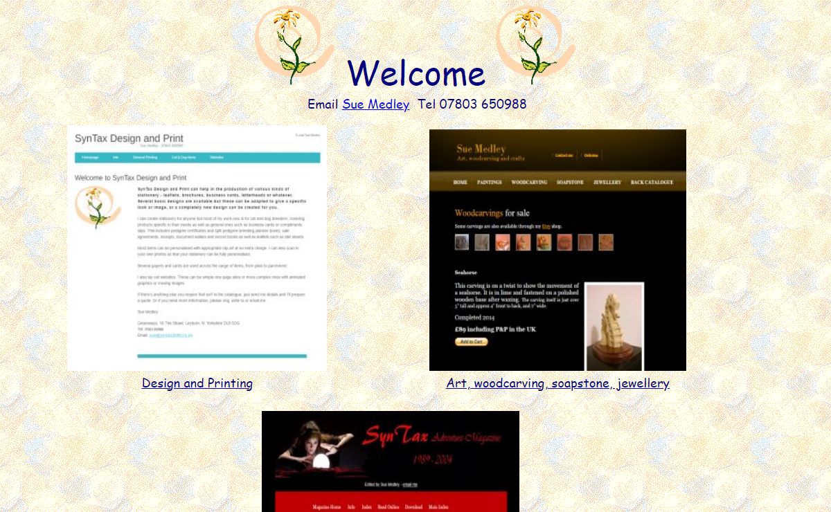 SynTax adventure magazine, printing, website design, cat and dog stationery