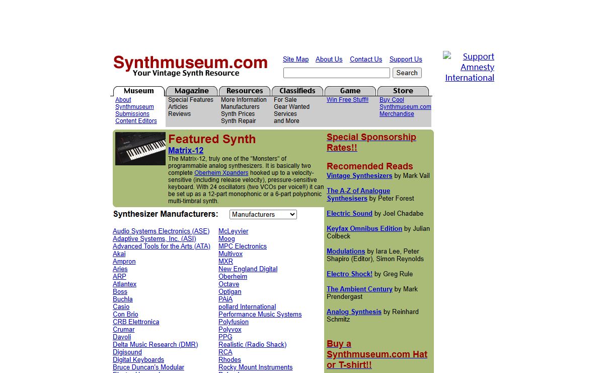 Synthmuseum.com - Your Vintage Synthesizer Resource