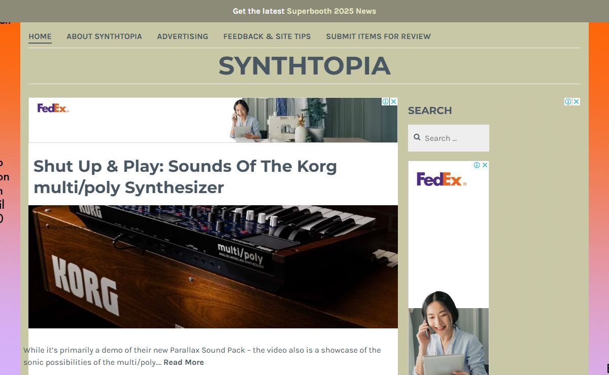 Synthtopia – Synthesizer and electronic music news, synth and music software reviews and more!