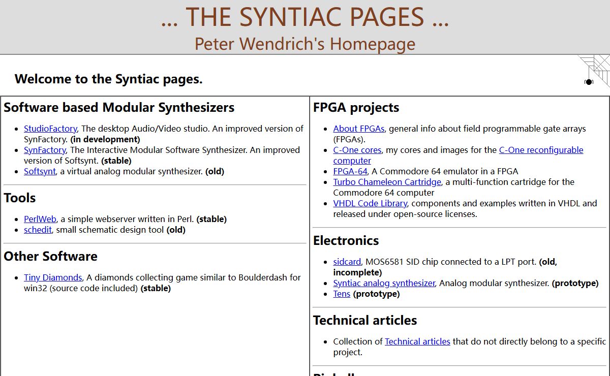 Syntiac pages - Homepage of Peter Wendrich