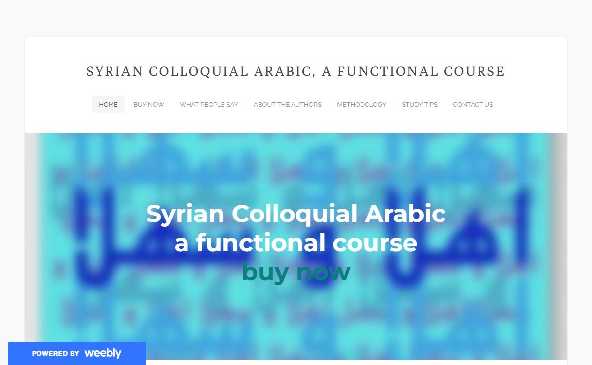 SYRIAN COLLOQUIAL ARABIC, A FUNCTIONAL COURSE - Syrian Colloquial Arabic