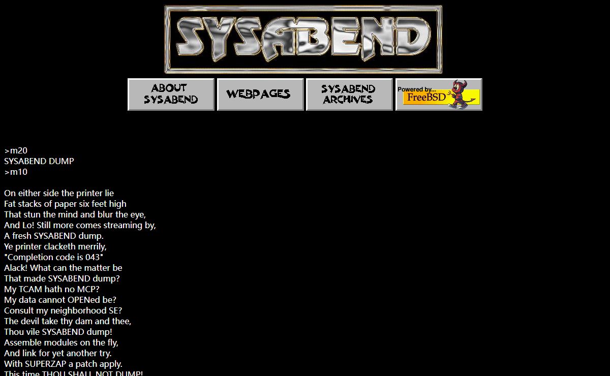 The Sysabend Dump and BBS Refuse Center