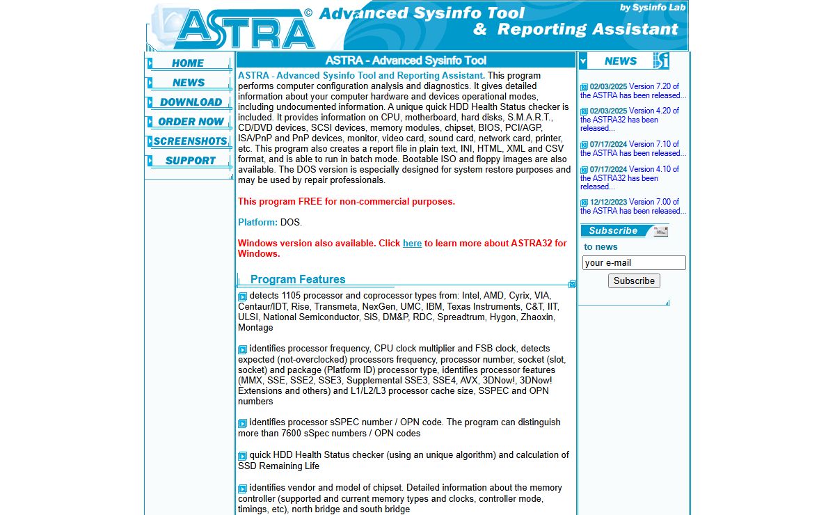 ASTRA - Advanced Sysinfo Tool and Reporting Assistant
