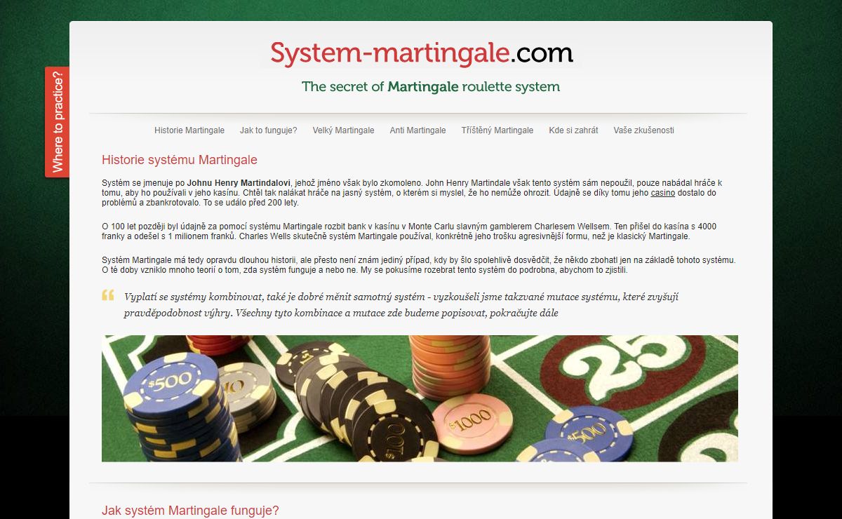 Martingale - král systémů na ruletu podrobně