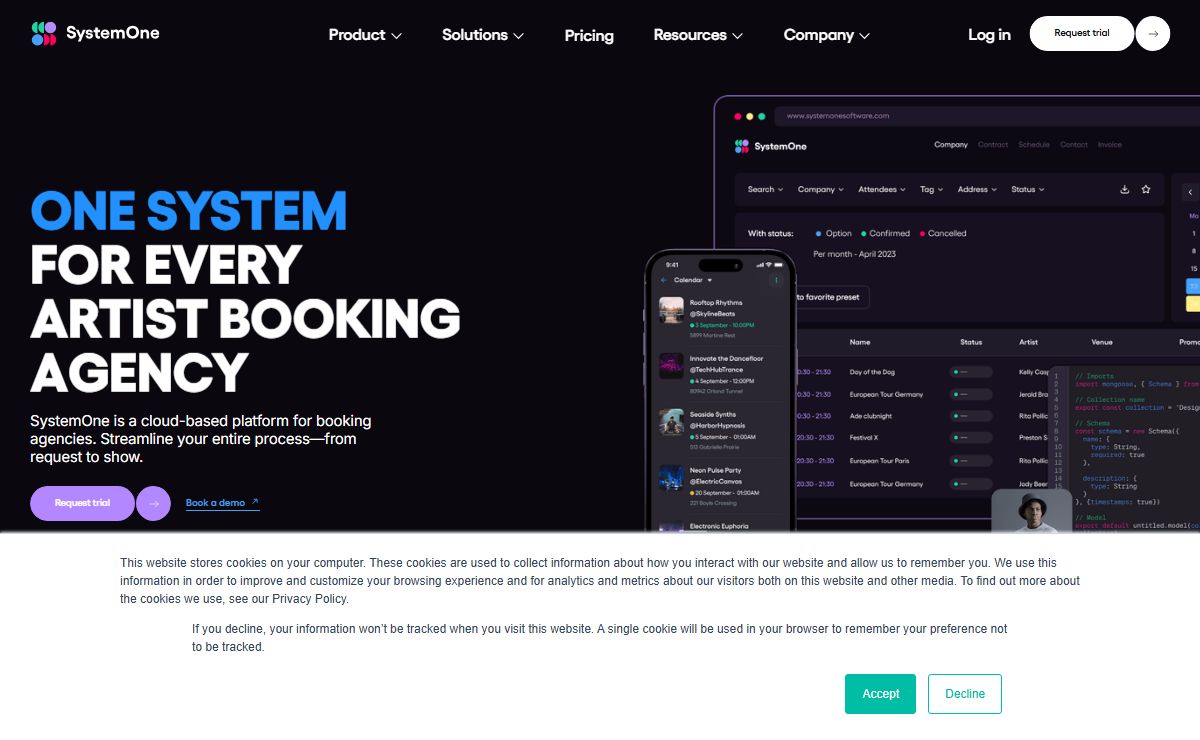 SystemOne | One System For Every Artist Booking Agency