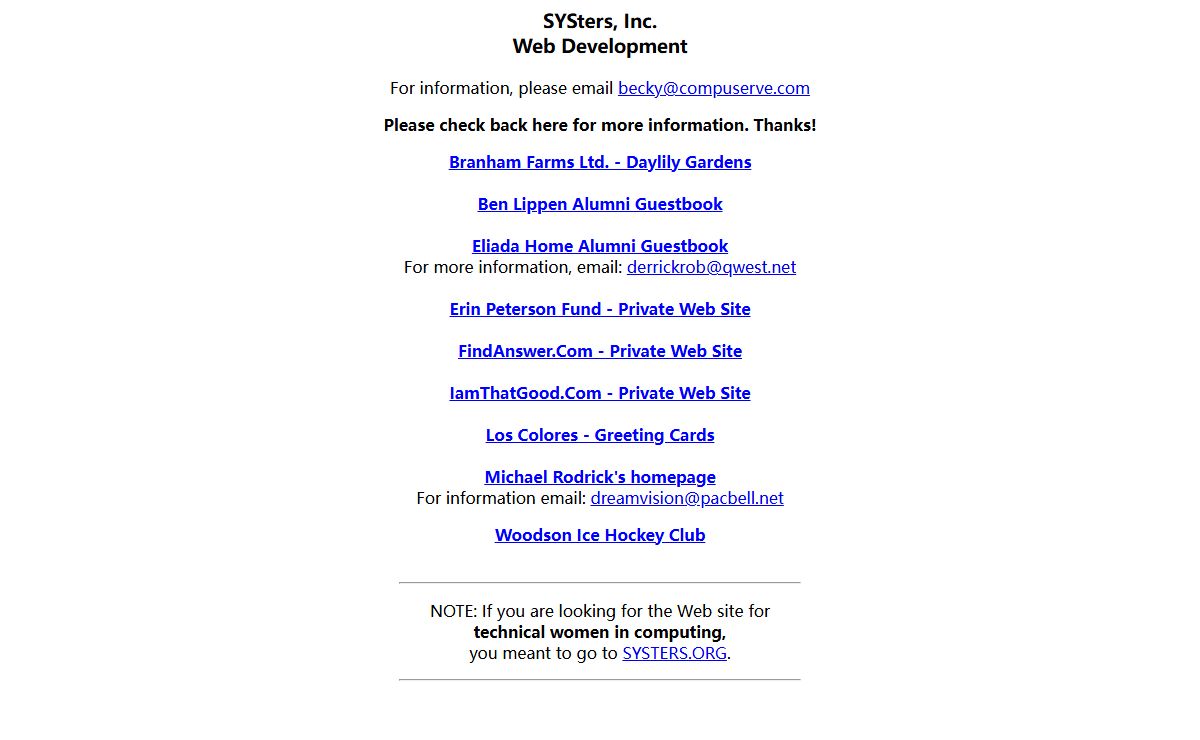 Welcome to SYSters, Inc.