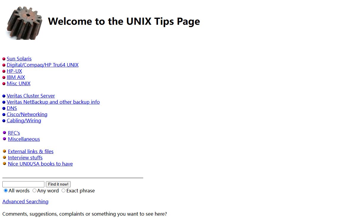 Helpful UNIX/Solaris Tips - sysunconfig.net