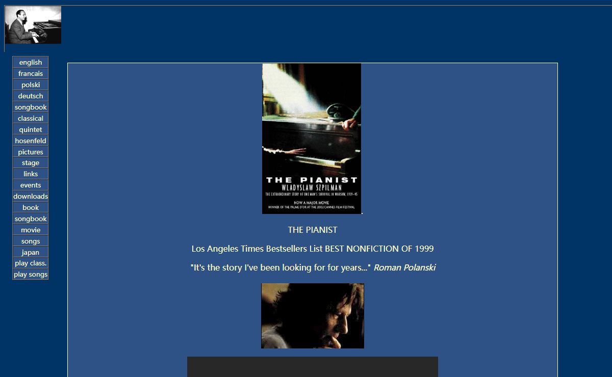 The Pianist - Wladyslaw Szpilman - Homepage
